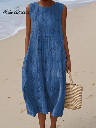 Élodie | Embroidered Sleeveless Dress
