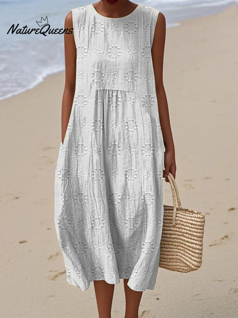 Élodie | Embroidered Sleeveless Dress