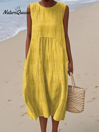 Élodie | Embroidered Sleeveless Dress