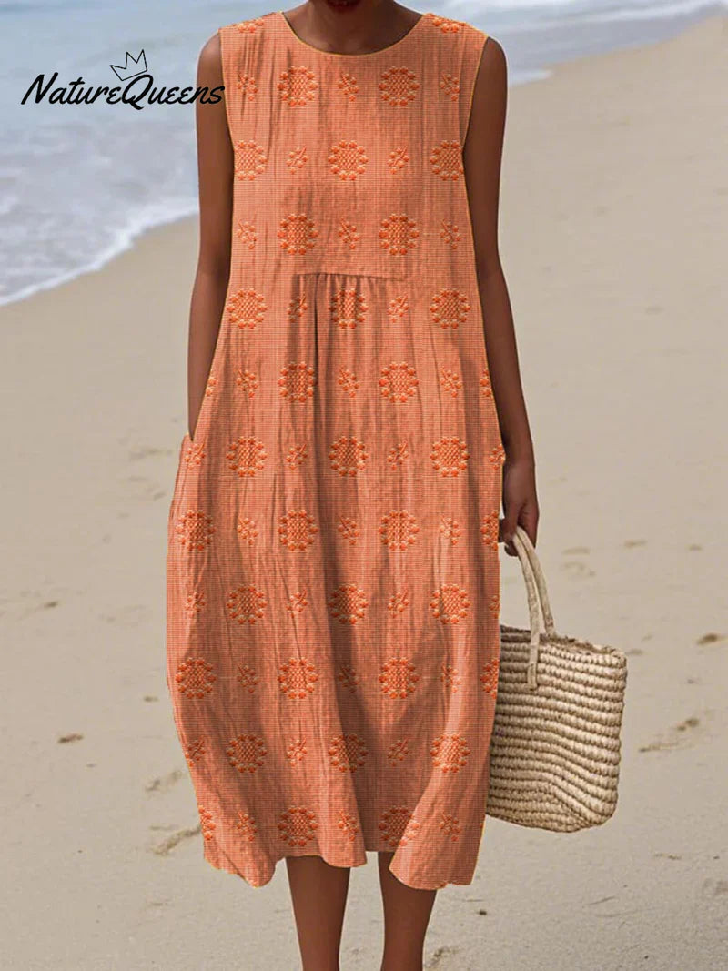 Élodie | Embroidered Sleeveless Dress