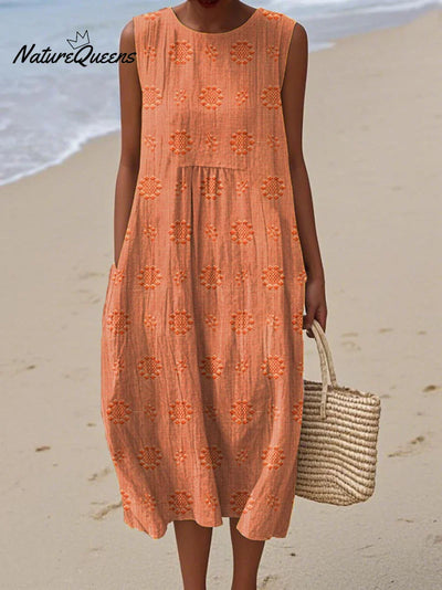 Élodie | Embroidered Sleeveless Dress