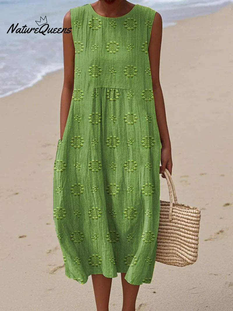Élodie | Embroidered Sleeveless Dress
