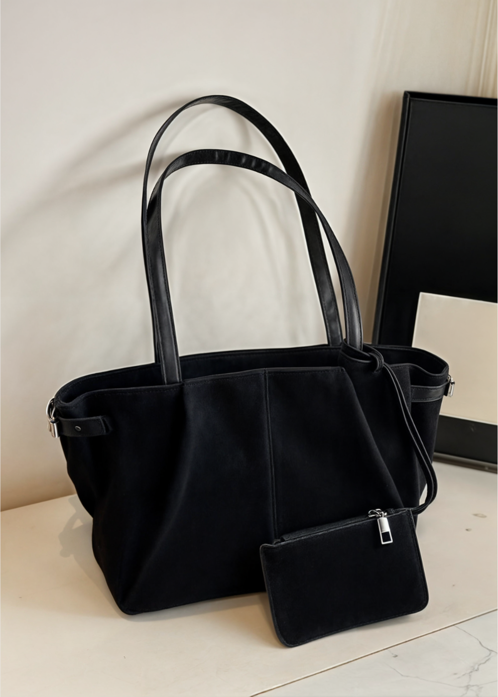 Suede BB Zaria Handbag