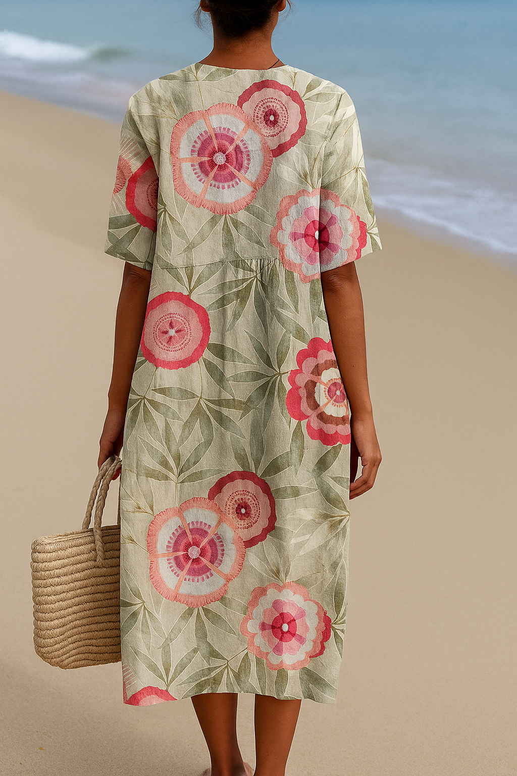 Félice | Foliage and mandala flower dress