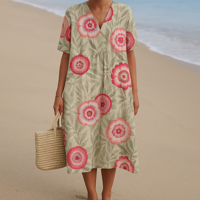 Félice | Foliage and mandala flower dress