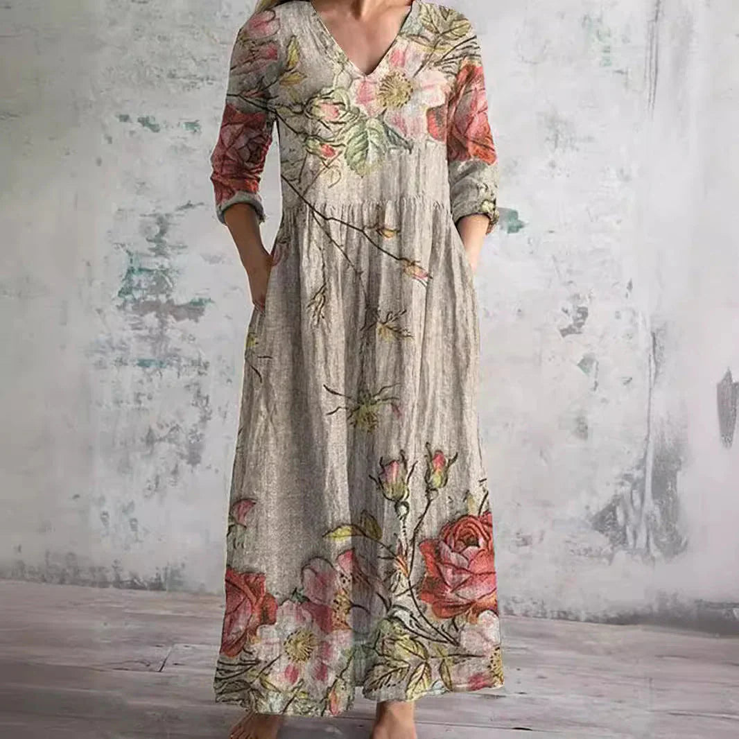 Elise | Bohemian Linen Dress
