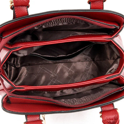 Astra™ – Burgundy Handbag with Double Handles
