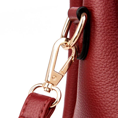 Astra™ – Burgundy Handbag with Double Handles