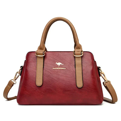 Astra™ – Burgundy Handbag with Double Handles