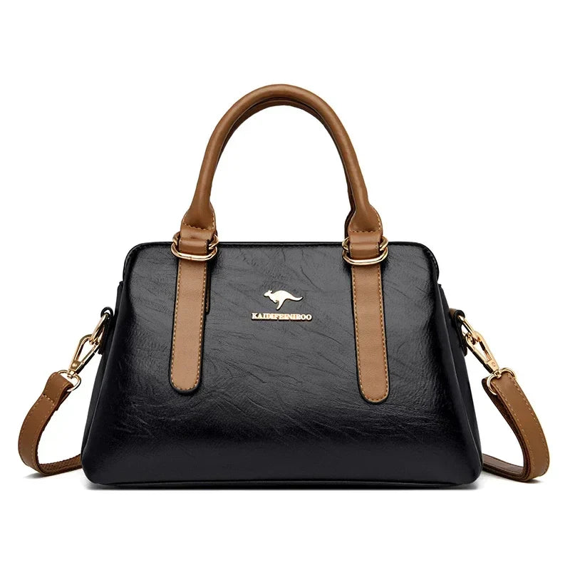 Astra™ – Burgundy Handbag with Double Handles