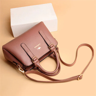 Astra™ – Burgundy Handbag with Double Handles