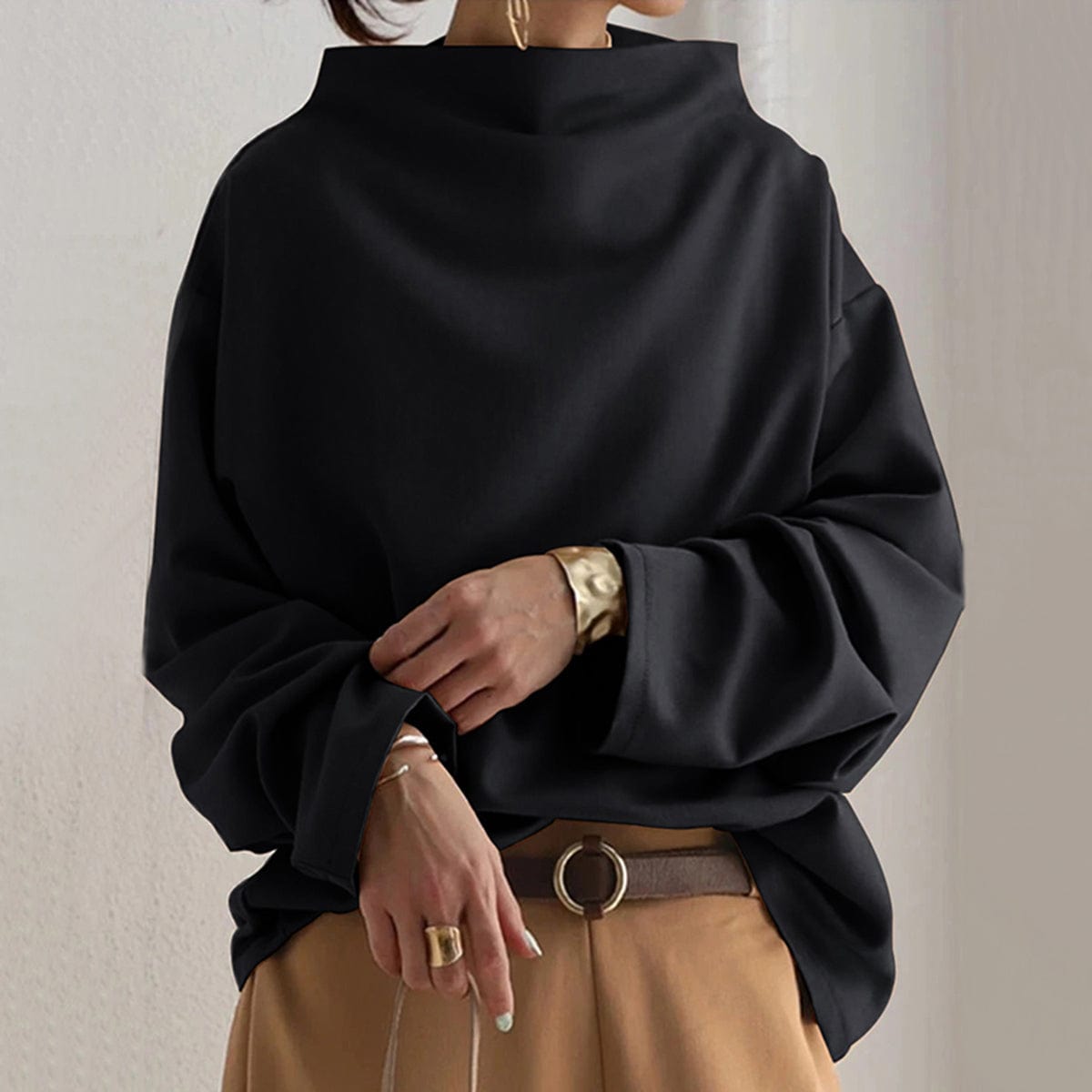 Riley | High-Neck Soft Knit Top