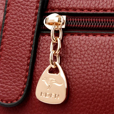 Astra™ – Burgundy Handbag with Double Handles