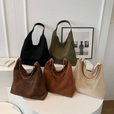Emberlyn –Elegant, soft shoulder bag in a suede style