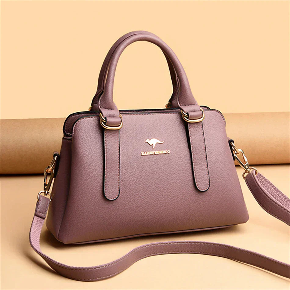 Astra™ – Burgundy Handbag with Double Handles