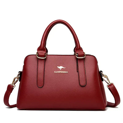 Astra™ – Burgundy Handbag with Double Handles