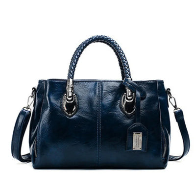 Ivy | Stylish leather bag with woven handles