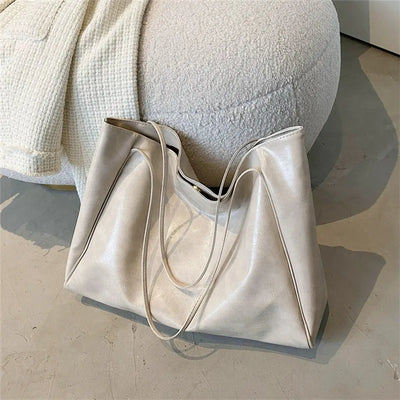 Capri™ - Elegant brown leather-effect tote bag