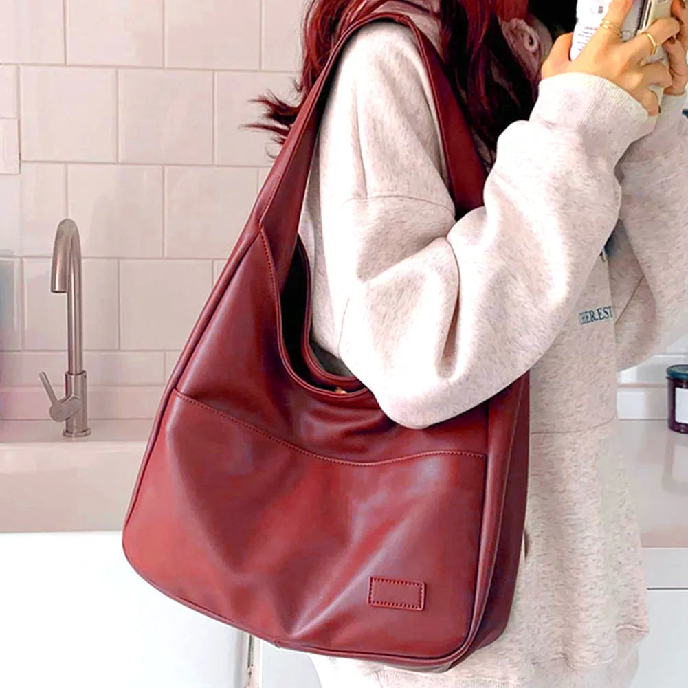 Elodie™ -Casual leather hobo bag