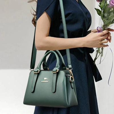 Astra™ – Burgundy Handbag with Double Handles