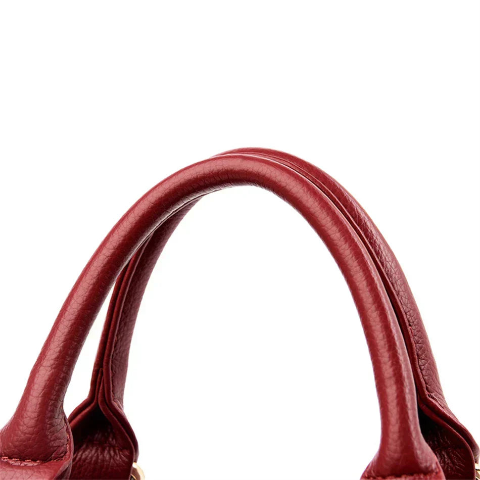 Astra™ – Burgundy Handbag with Double Handles