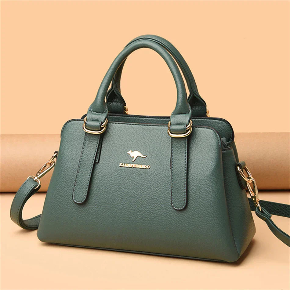 Astra™ – Burgundy Handbag with Double Handles