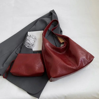 Elodie™ -Casual leather hobo bag