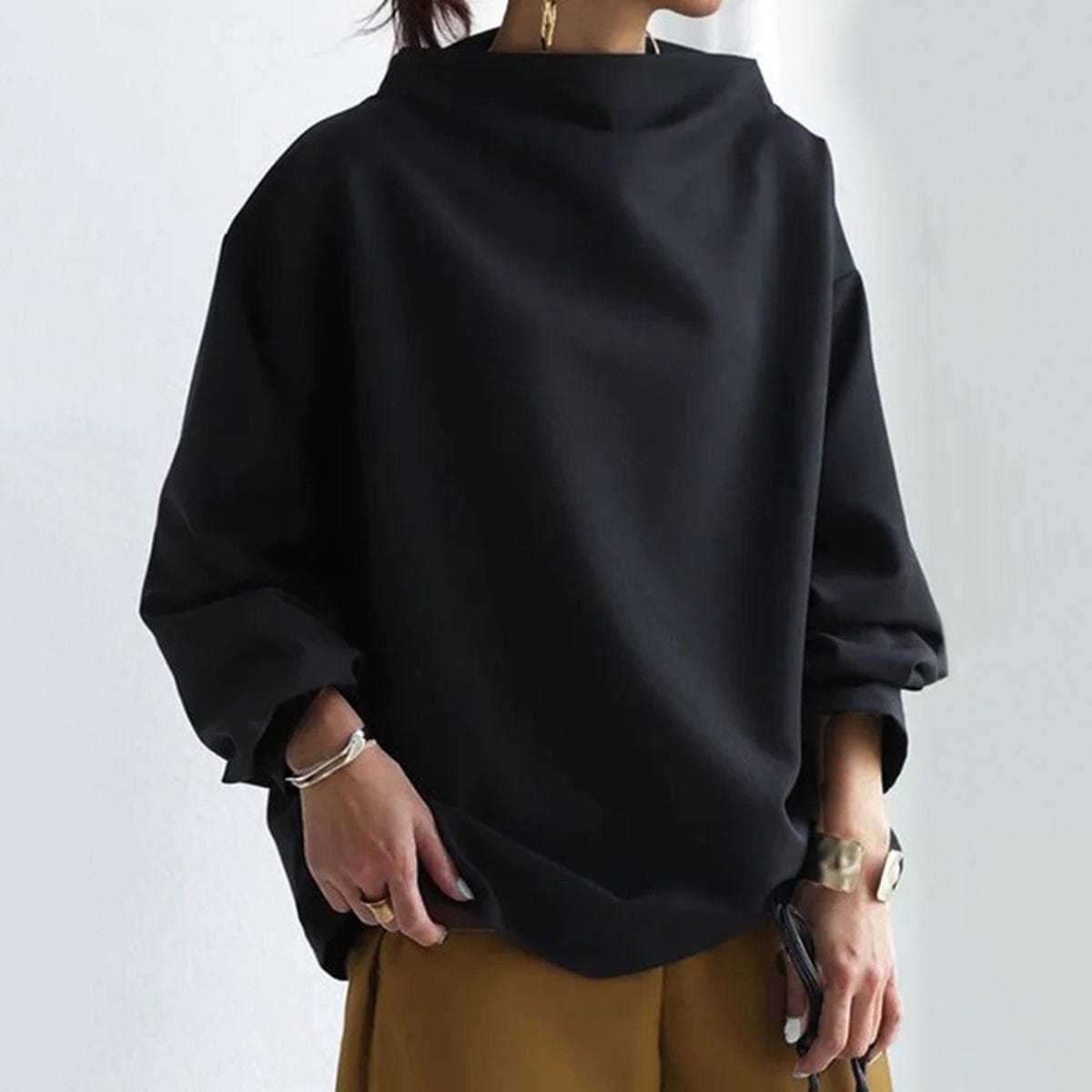 Riley | High-Neck Soft Knit Top