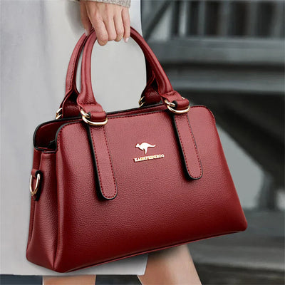 Astra™ – Burgundy Handbag with Double Handles
