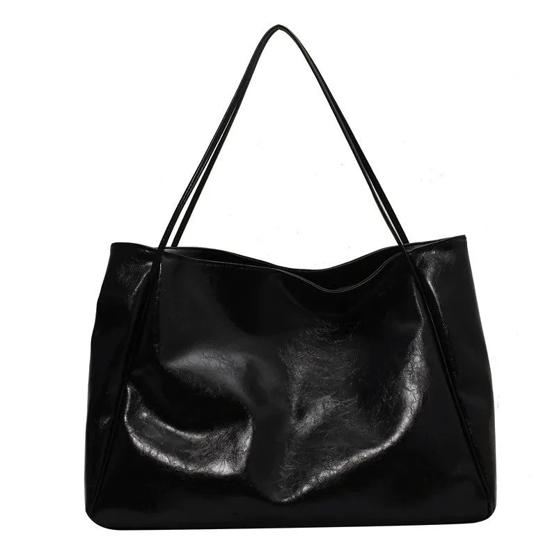 Capri™ - Elegant brown leather-effect tote bag