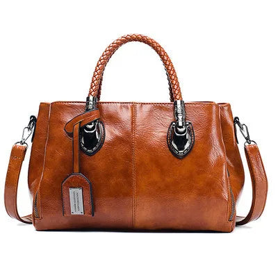 Ivy | Stylish leather bag with woven handles