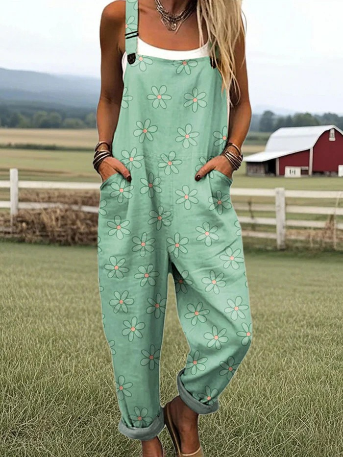 Jennifer | Elegant Floral Jumpsuit with Wide Legs