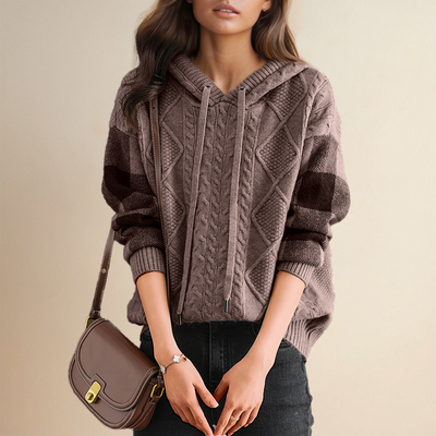 Zyra | Jacquard Hooded Sweater