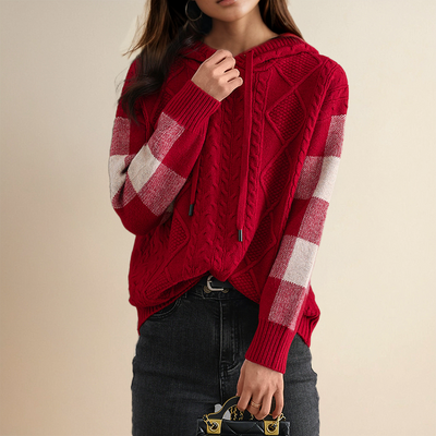 Zyra | Jacquard Hooded Sweater