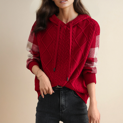 Zyra | Jacquard Hooded Sweater