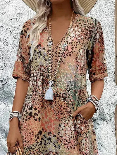 Isabeau | Printed Midi Dress