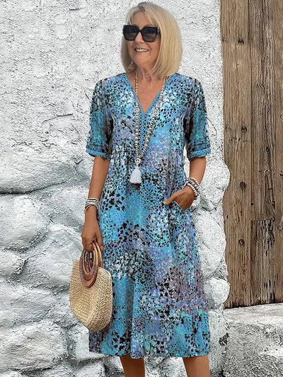 Isabeau | Printed Midi Dress