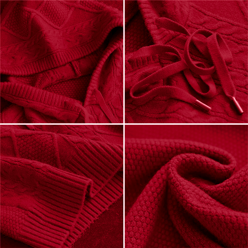 Zyra | Jacquard Hooded Sweater