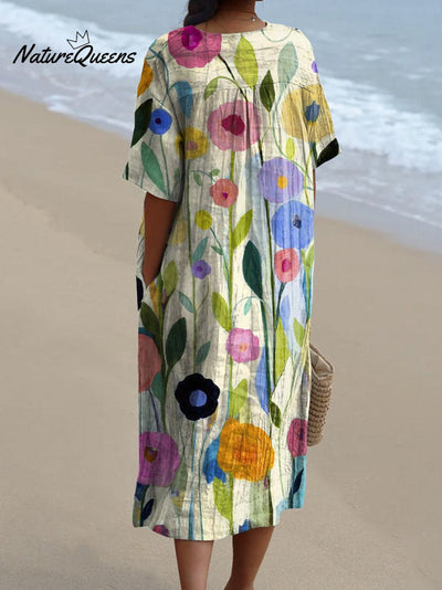 Aubane | Watercolor Flower Dress