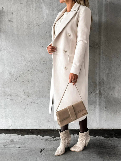 Wajda™ | Elegancki wełniany płaszcz zimowy ze stylowymi detalami