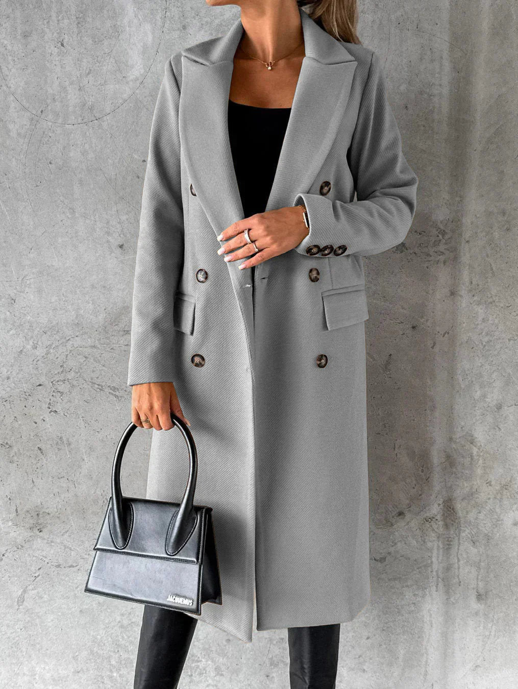 Wajda™ | Elegancki wełniany płaszcz zimowy ze stylowymi detalami