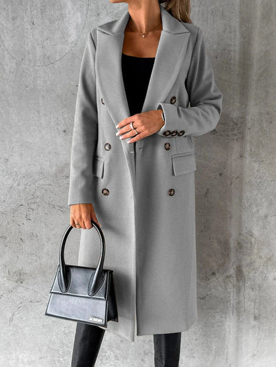 Wajda™ | Elegancki wełniany płaszcz zimowy ze stylowymi detalami