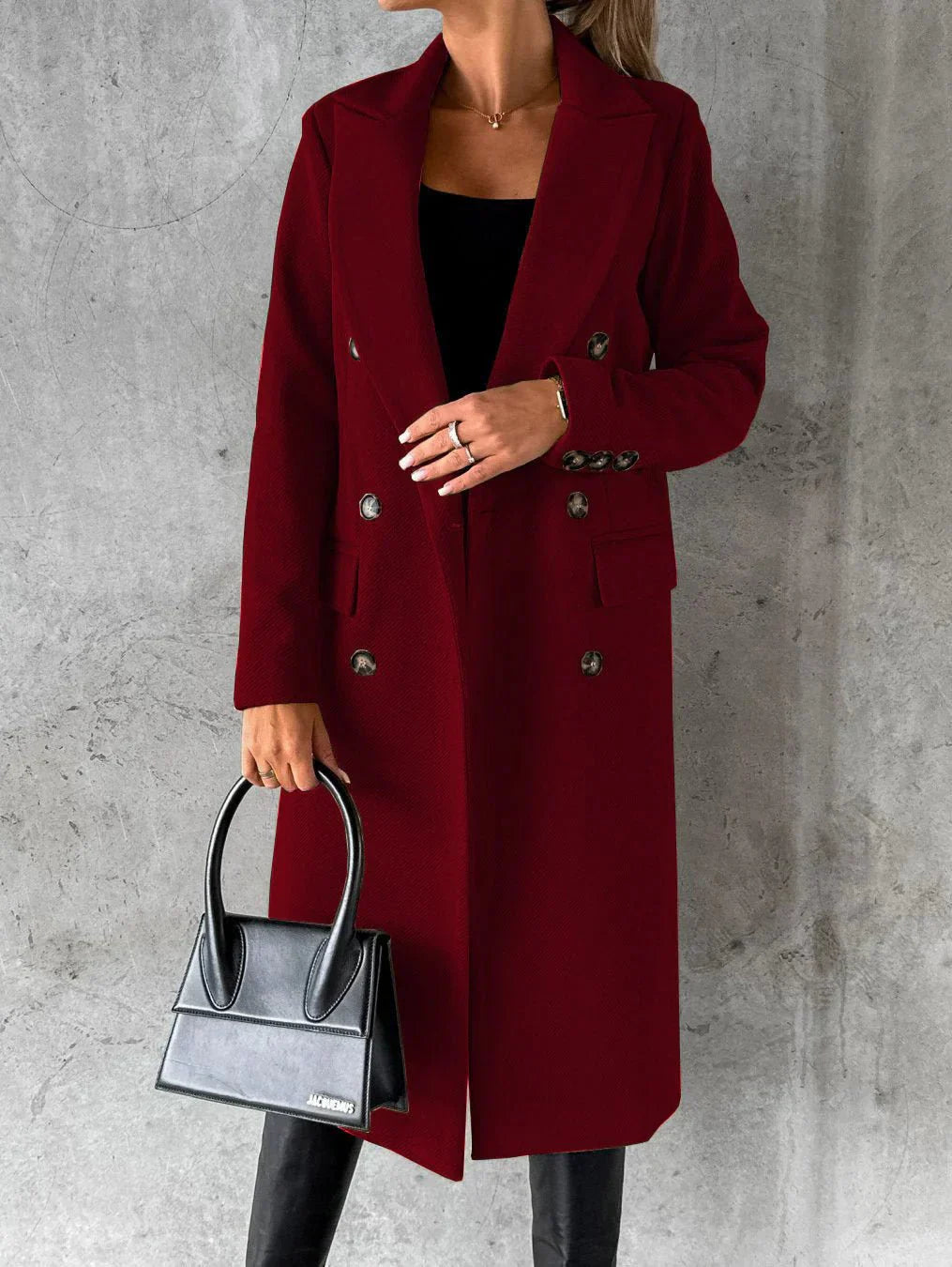 Wajda™ | Elegancki wełniany płaszcz zimowy ze stylowymi detalami